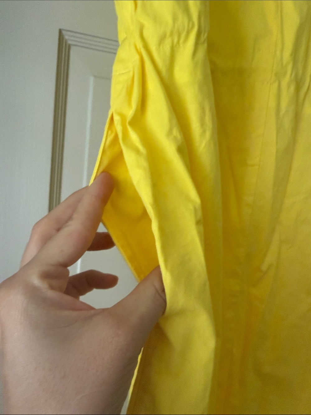 G. Label Zelda Rounded-Sleeve Drawstring Dress in Yellow - Picture 7 of 8